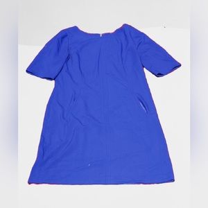 Tahari midi blue dress work dress size 14 with 3 quarter sleeves